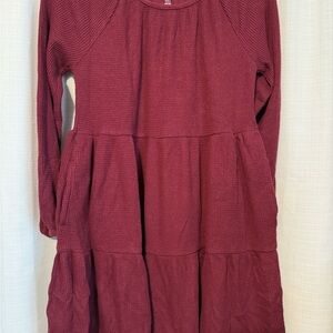 Cat & Jack Maroon Textured Dress